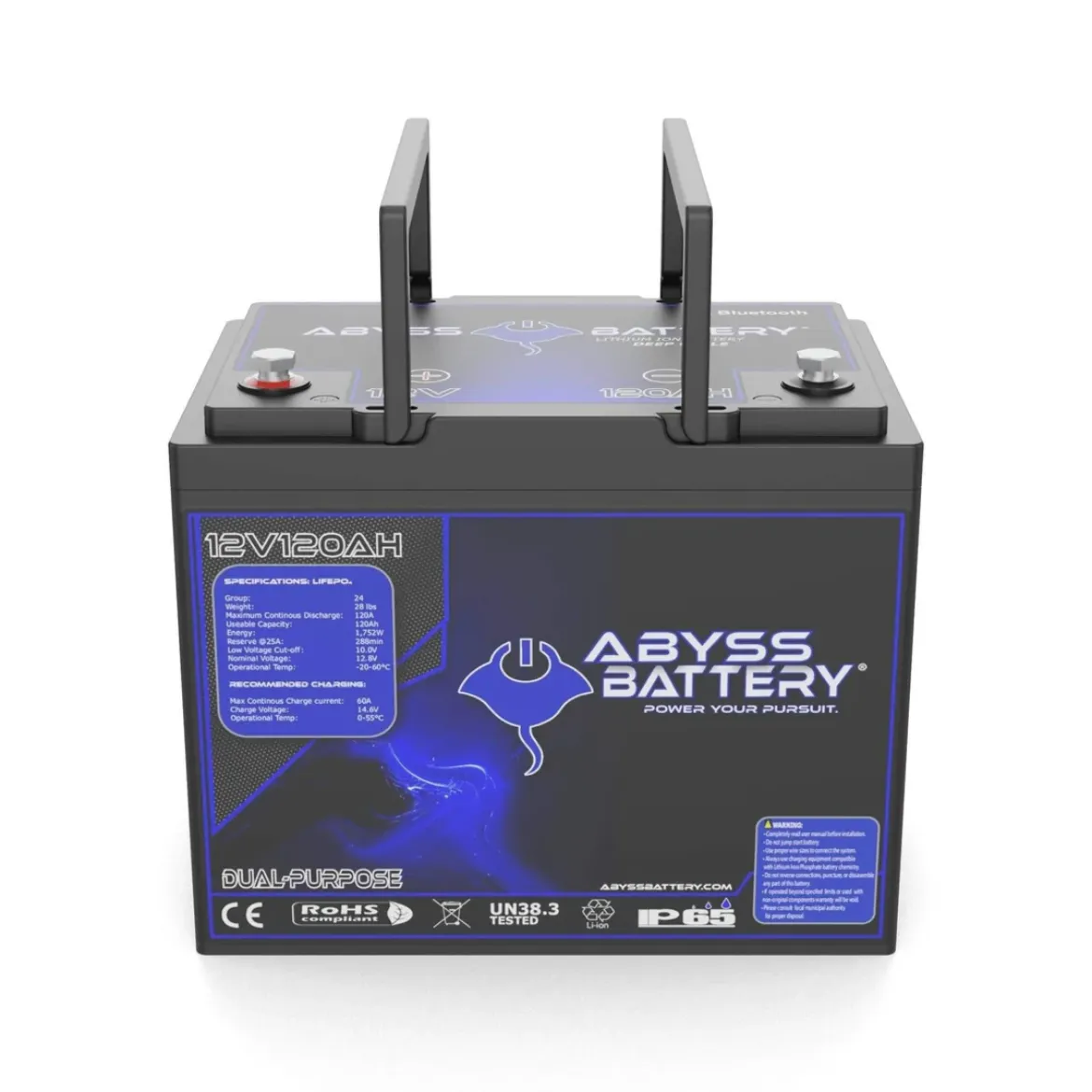 ABYSS 12V 120Ah Dual Purpose Lithium Marine Battery DS