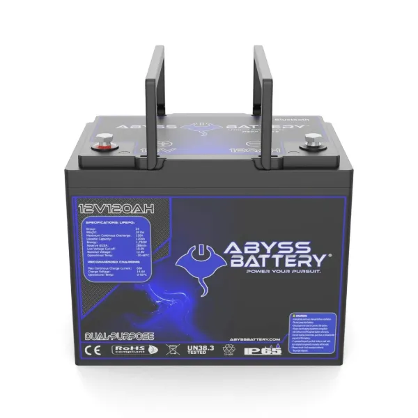 ABYSS 12V 120Ah Dual Purpose Lithium Marine Battery DS